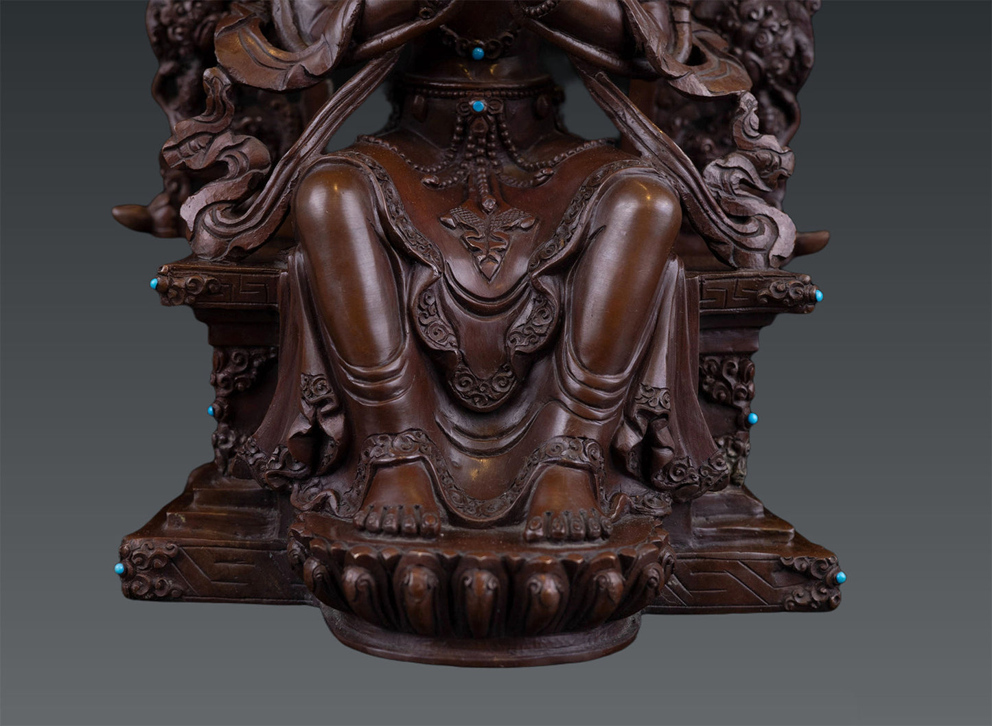 Tibetan Buddhism Handmade Lord Maitreya Buddha Pure Copper Oxide Statue Figure Sculpture Nepal free