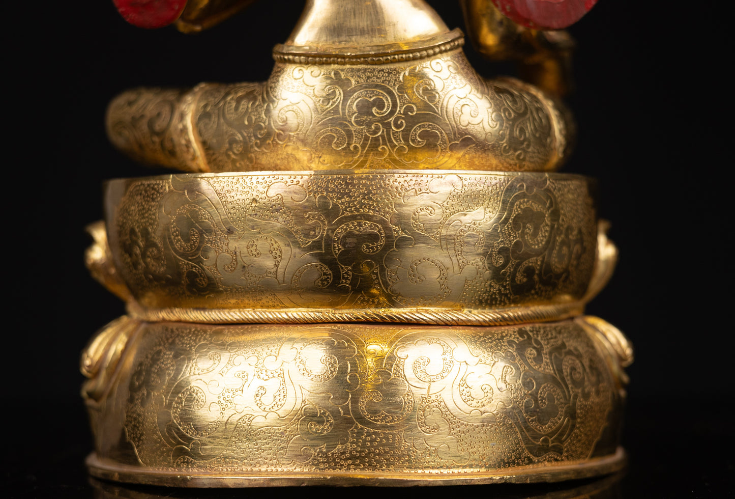 Tibetan Buddhism Gold Face Paint Goddess Green Tara Rupa Dolma Drolma Jongma Gold Plated Copper Statue Sculpture Figure Nepal free
