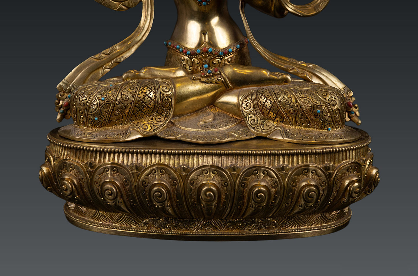 Unique Tibetan Buddhism Goddess Maha Manjushree Manjushri Pure Gold Plated Pure Copper Statue Figure Nepal free 95