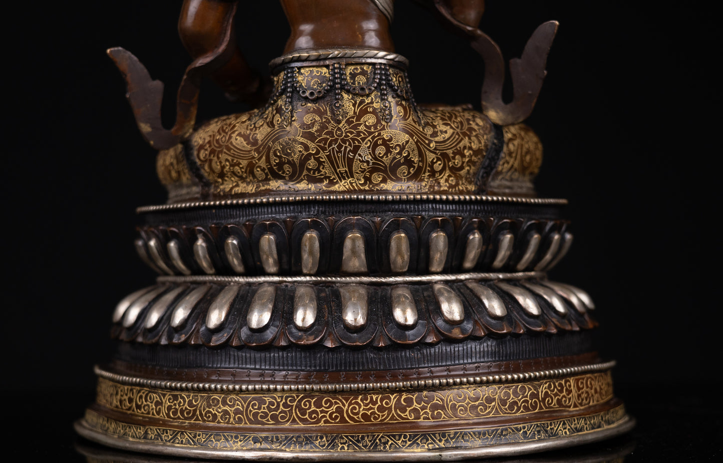 Tibetan Buddhism Gold Face Hand Paint Lord Vajra Sattva Boddhisattva Dorje Sempa Gold Plated Copper Fine Oxide Statue Sculpture Figure Nepal free
