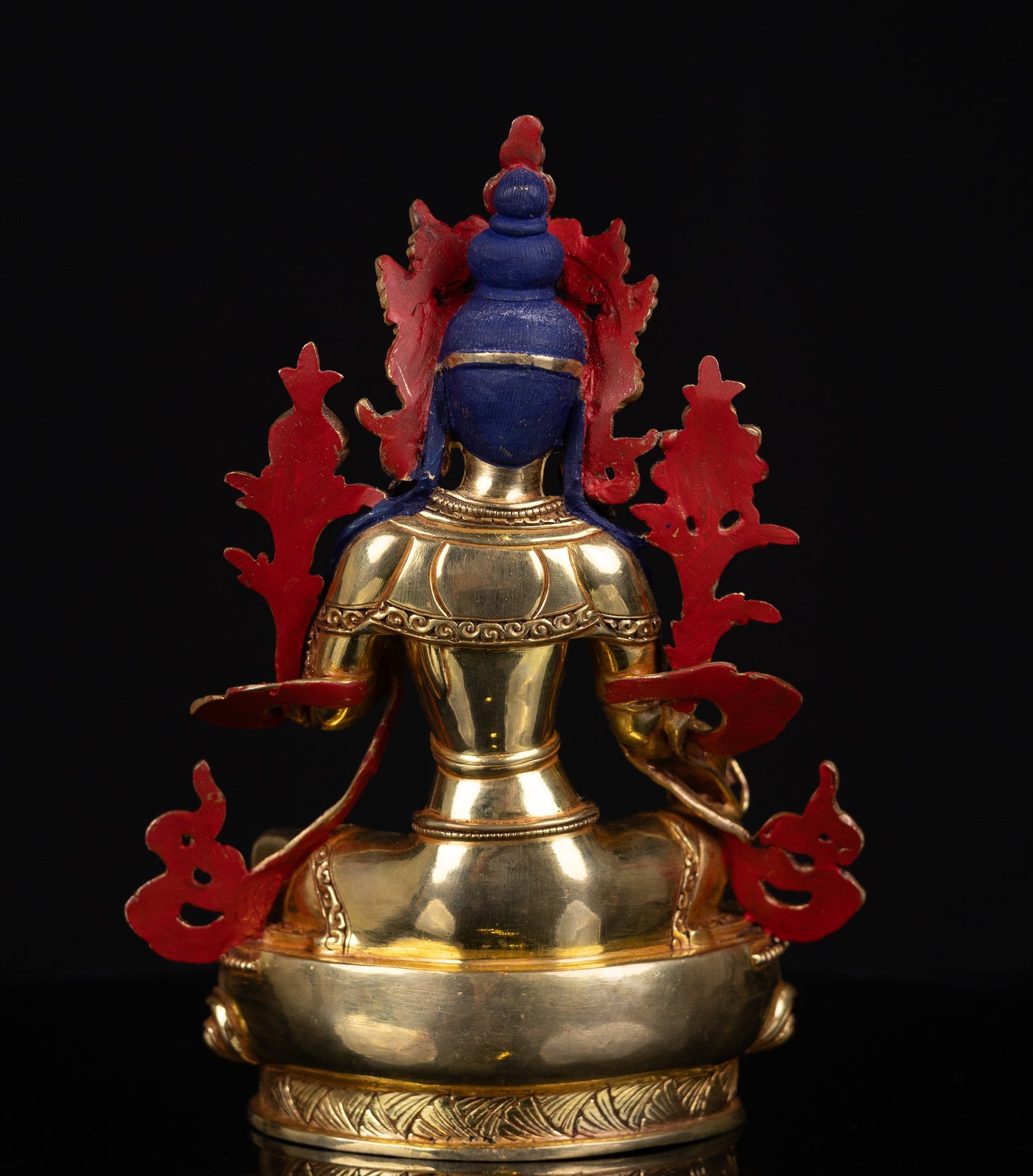 Tibetan Buddhism Gold Face Goddess Green Tara Dolma Rupa Dolma Jongma Turquoise Coral Stone Copper Statue Sculpture Figure Nepal free