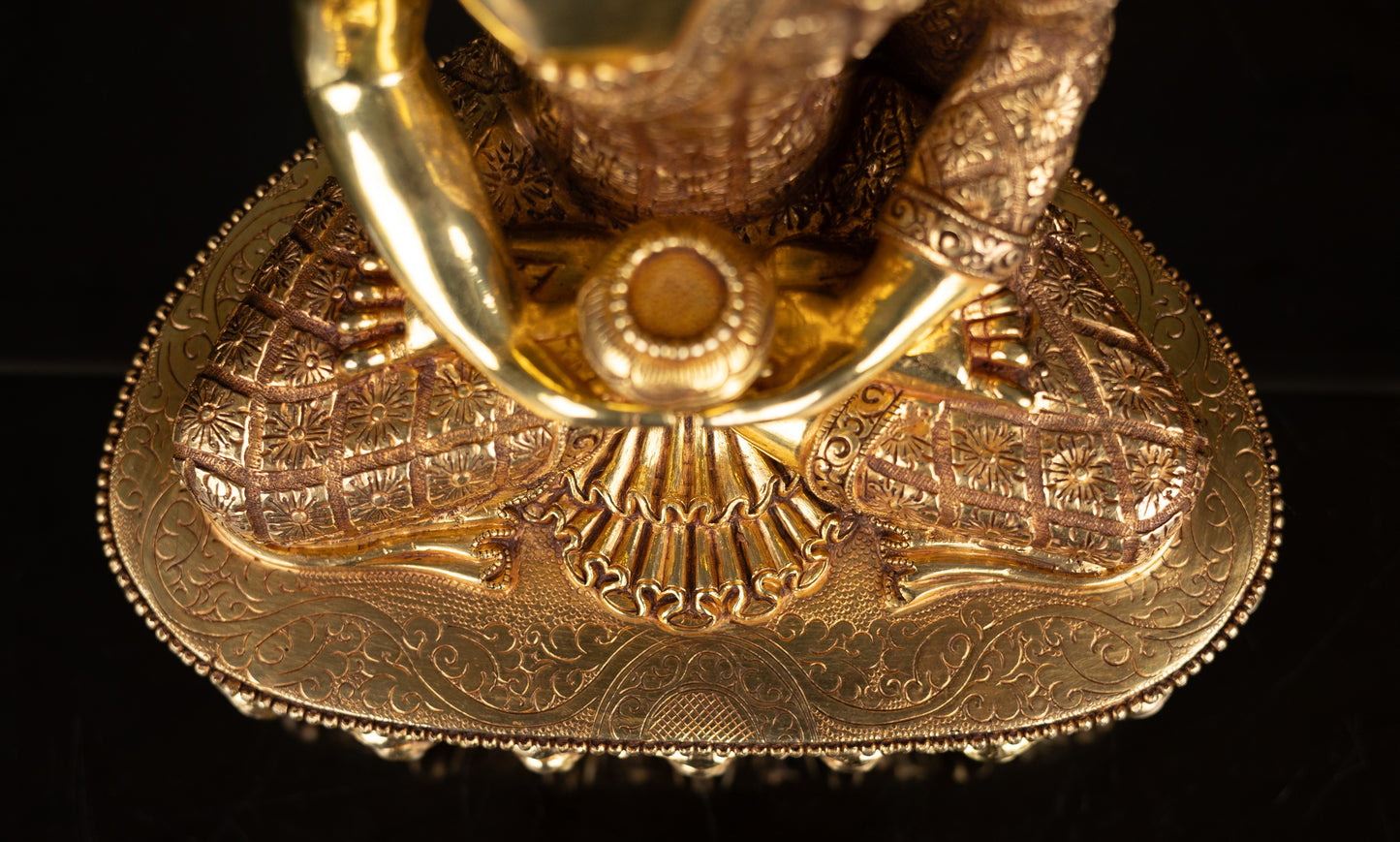 Tibetan Buddhism Gold Face Lord Shakyamuni Buddha Shakya Hand Craved Gold-Plated Copper Statue Sculpture Figure Nepal free