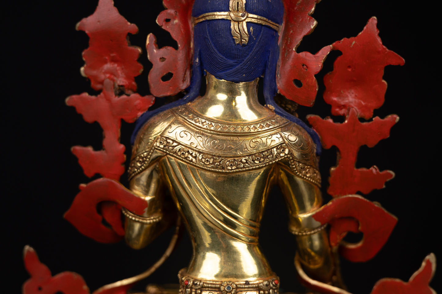 Tibetan Buddhism Gold Face Goddess White Tara Rupa Dolma Gold Plated Turquoise Stone Copper Statue Sculpture Figure Nepal free