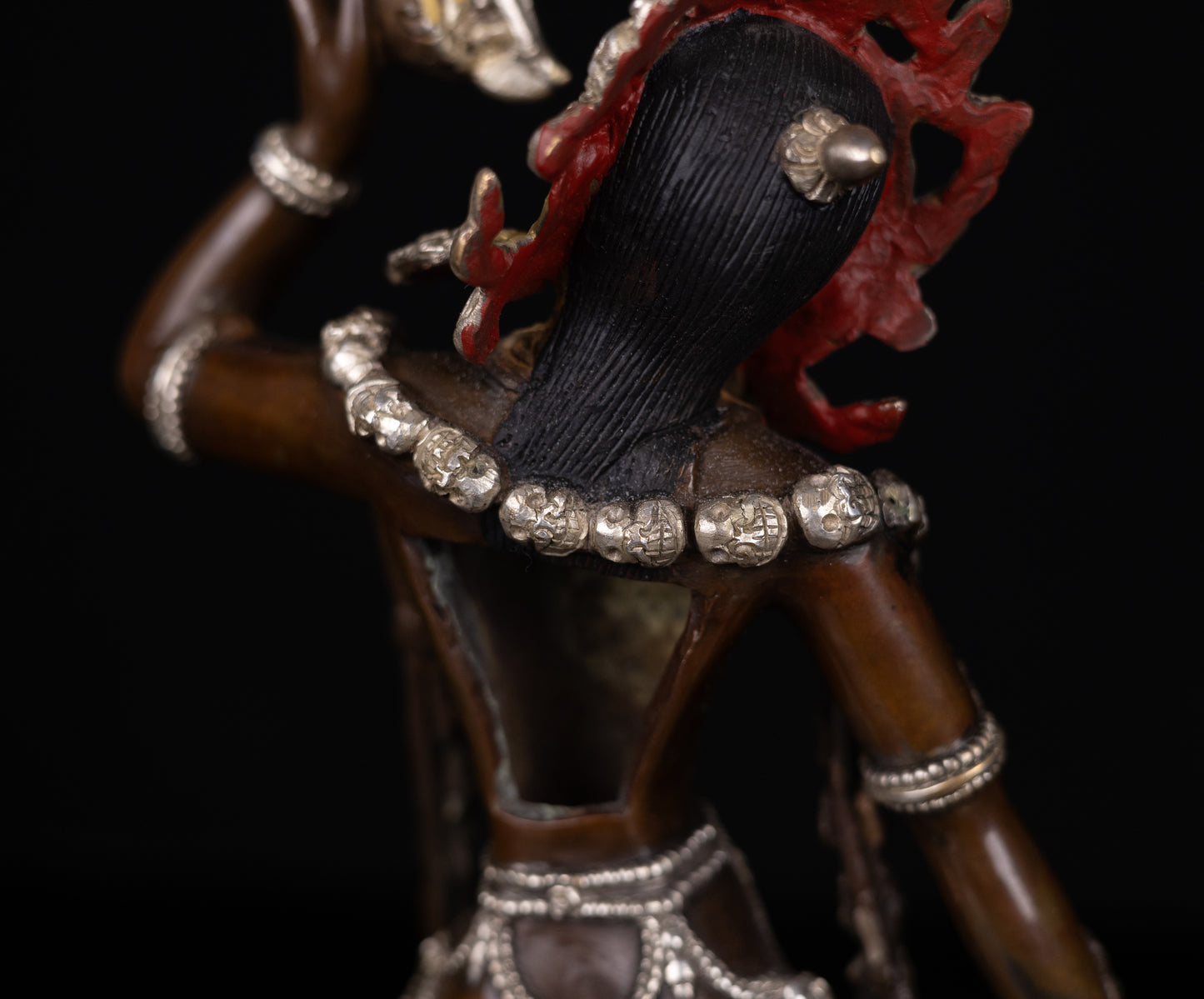 Tibetan Buddhism Wrathful Goddess Gold Face Vajra Yogini Khadga Jogini Dakini Dorje Naljorma Silver Oxide Copper Statue Sculpture Figure Nepal free