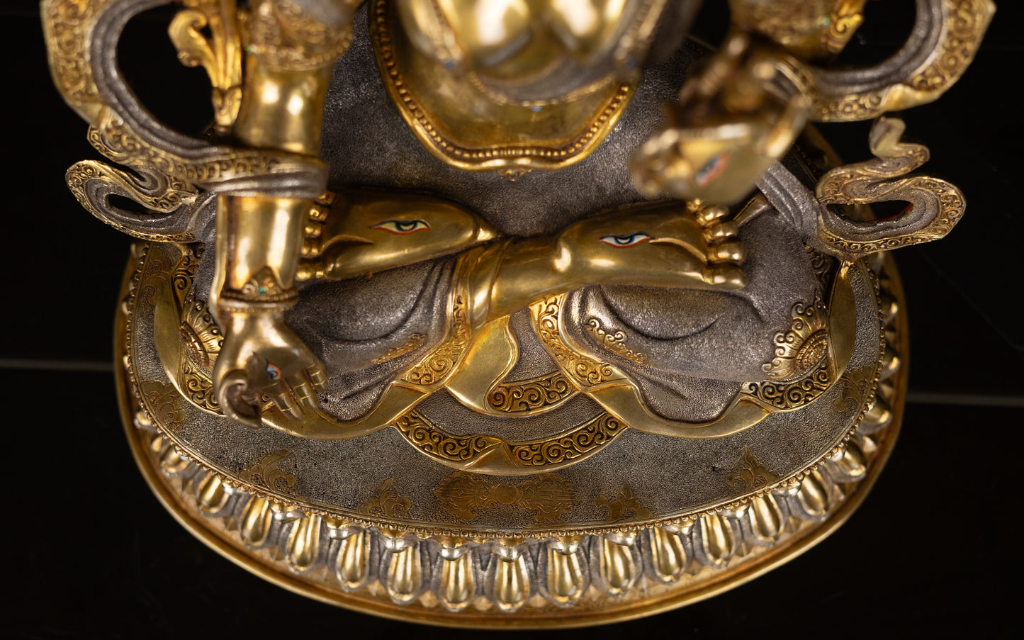 Tibetan Buddhism Gold Face Goddess White Tara Rupa Dolma Gold Plated Copper Statue Sculpture Figure Nepal free