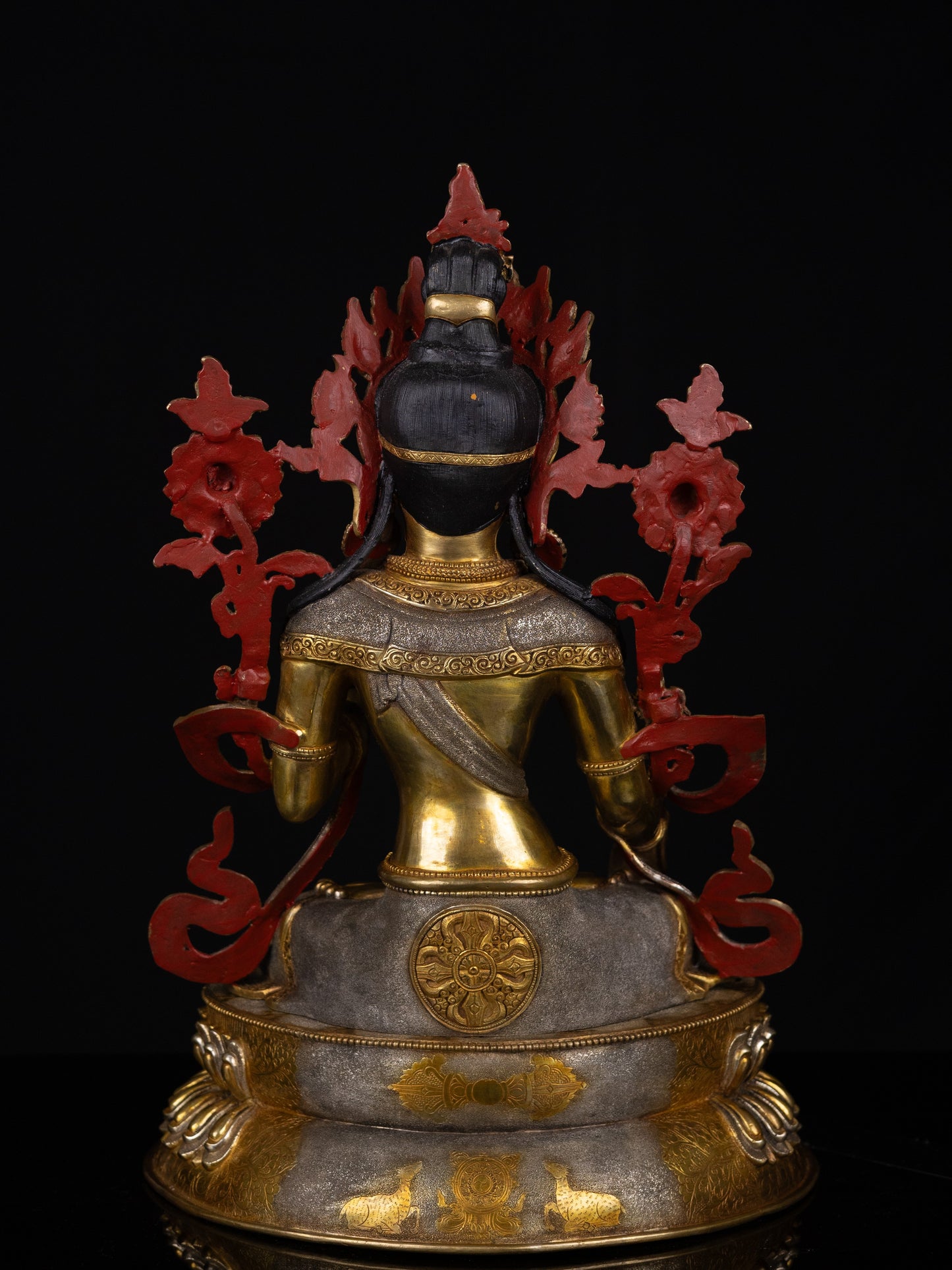Tibetan Buddhism Gold Face Goddess White Tara Rupa Dolma Gold Plated Copper Statue Sculpture Figure Nepal free