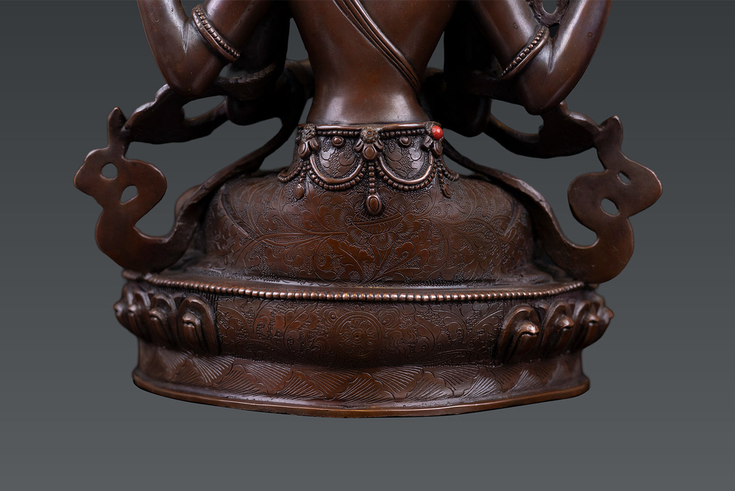 Tibetan Buddhism Lord Chenrezig Khacheri Pure Oxide Copper Statue Sculpture Nepal free 116