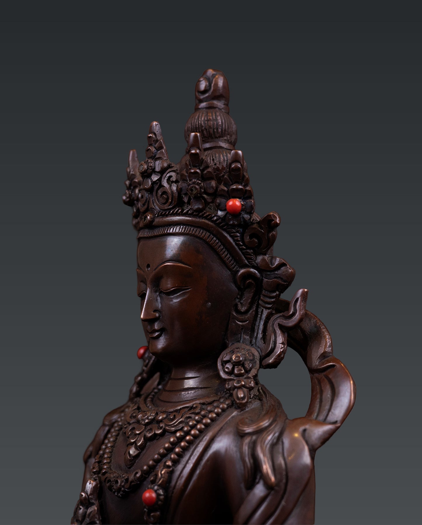 Tibetan Buddhism Aparmita Amitayus Buddha Pure Copper Oxide Statue Sculpture Nepal free