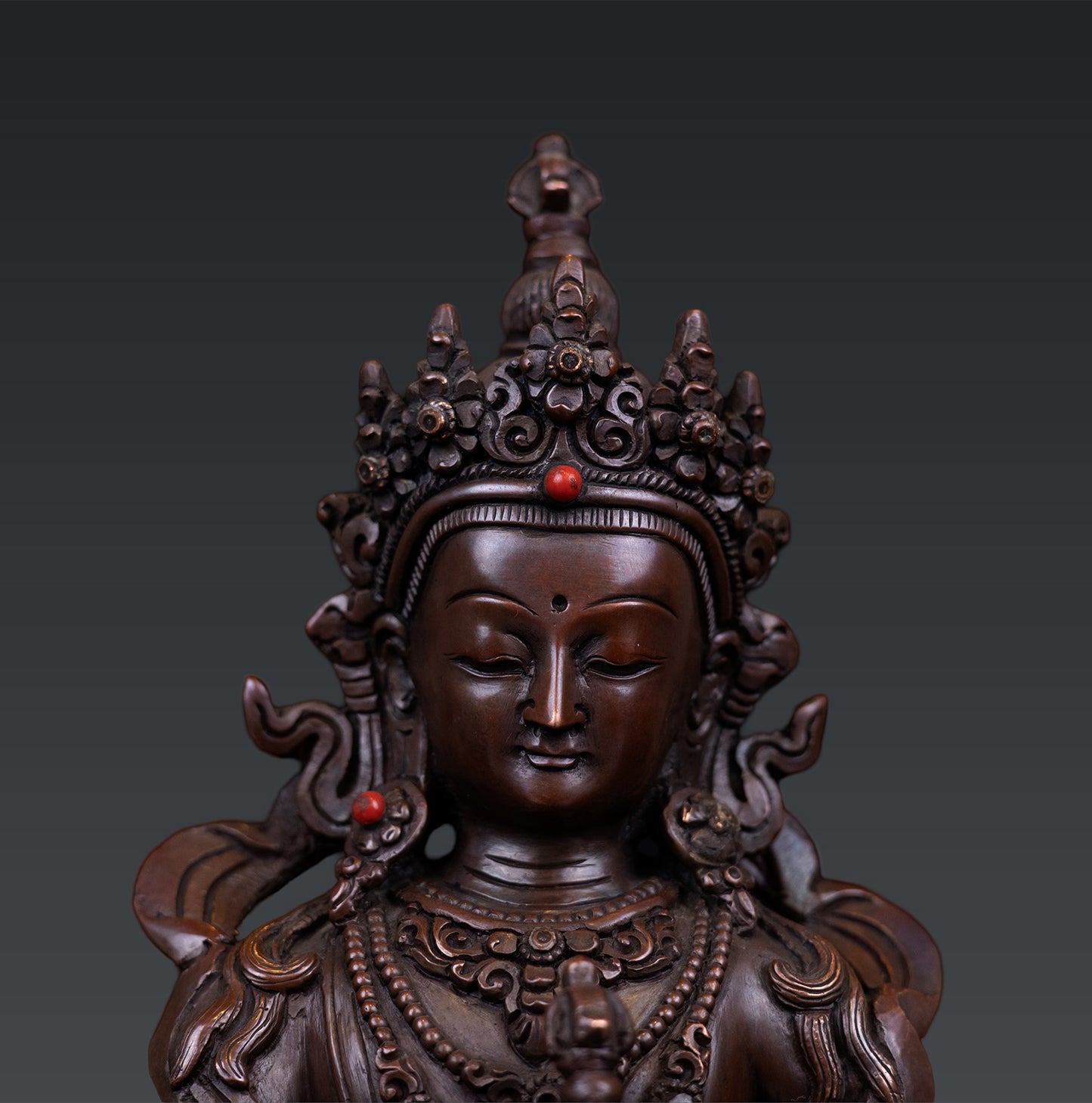 Tibetan Buddhism Lord Vajrasattva Pure Copper Oxide Statue Sculpture Figure Nepal free 120