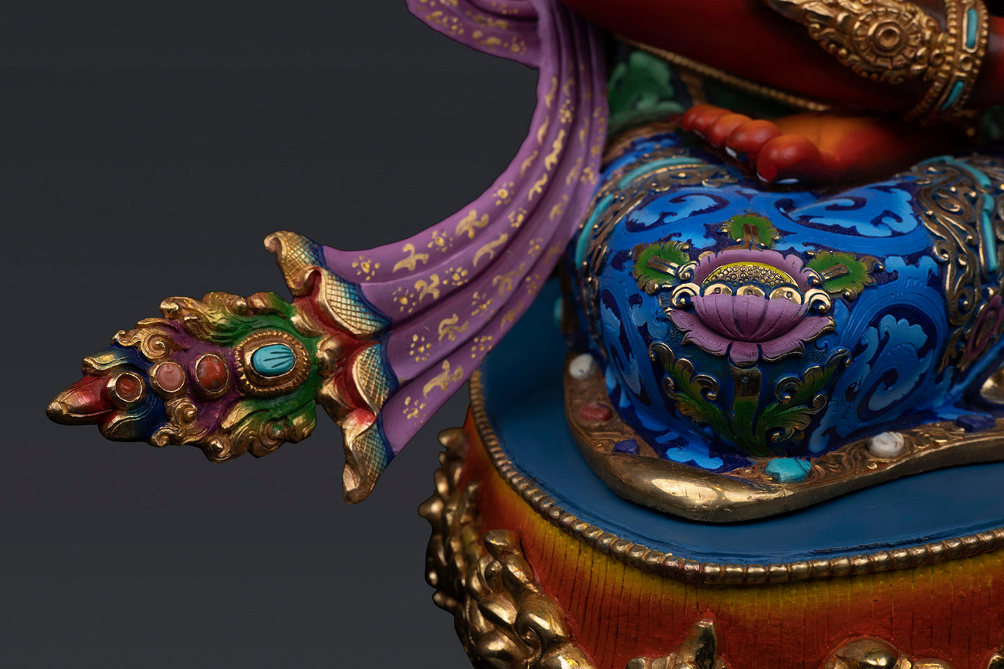 Unique Tibetan Buddhism Lord Aparamita Amitayus Buddha Pure Copper Hand Paint Statue Sculpture Nepal free 139