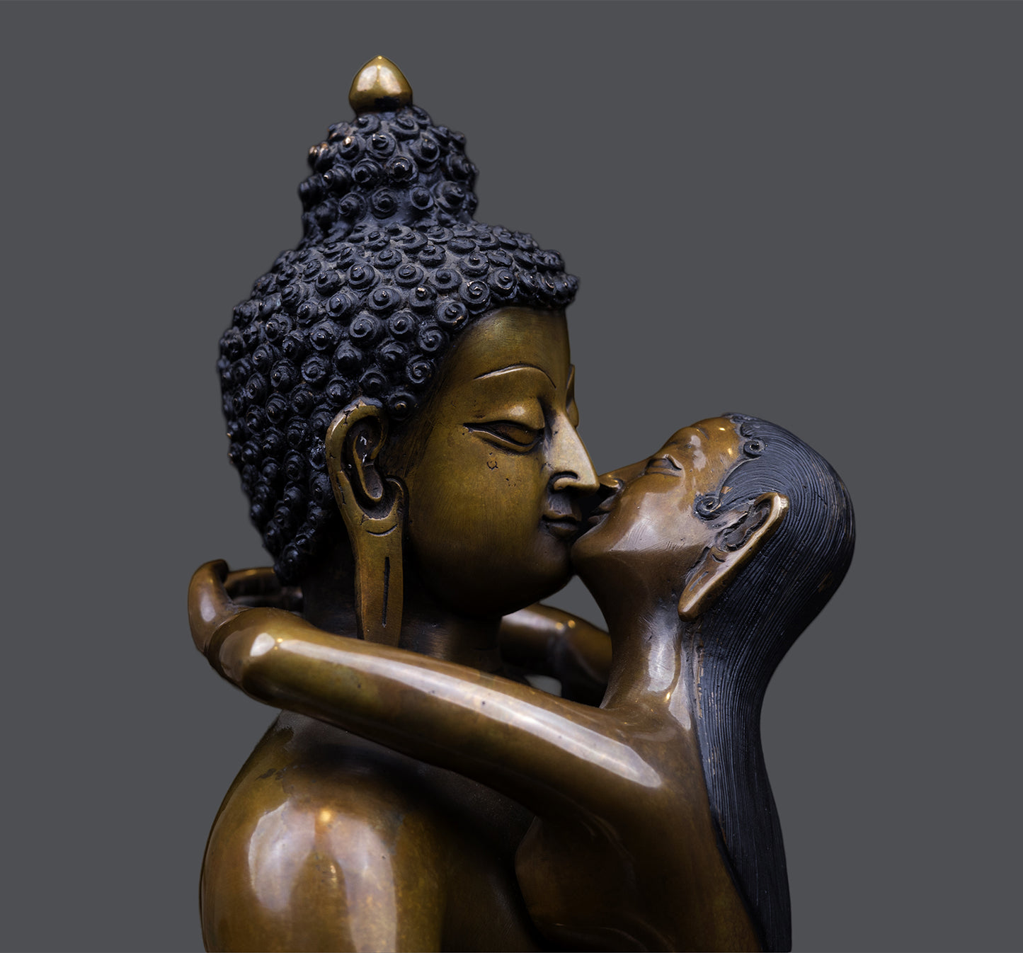 Tibetan Buddhism Lord Samanta Bhadra Buddha Shakti Oxide Pure Copper Fine Statue Sculpture Figure Nepal free