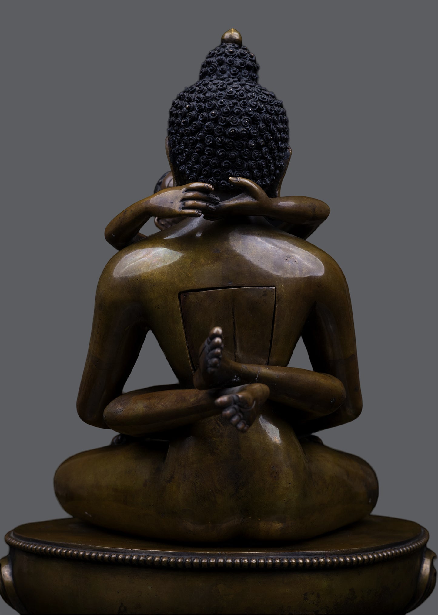 Tibetan Buddhism Lord Samanta Bhadra Buddha Shakti Oxide Pure Copper Fine Statue Sculpture Figure Nepal free