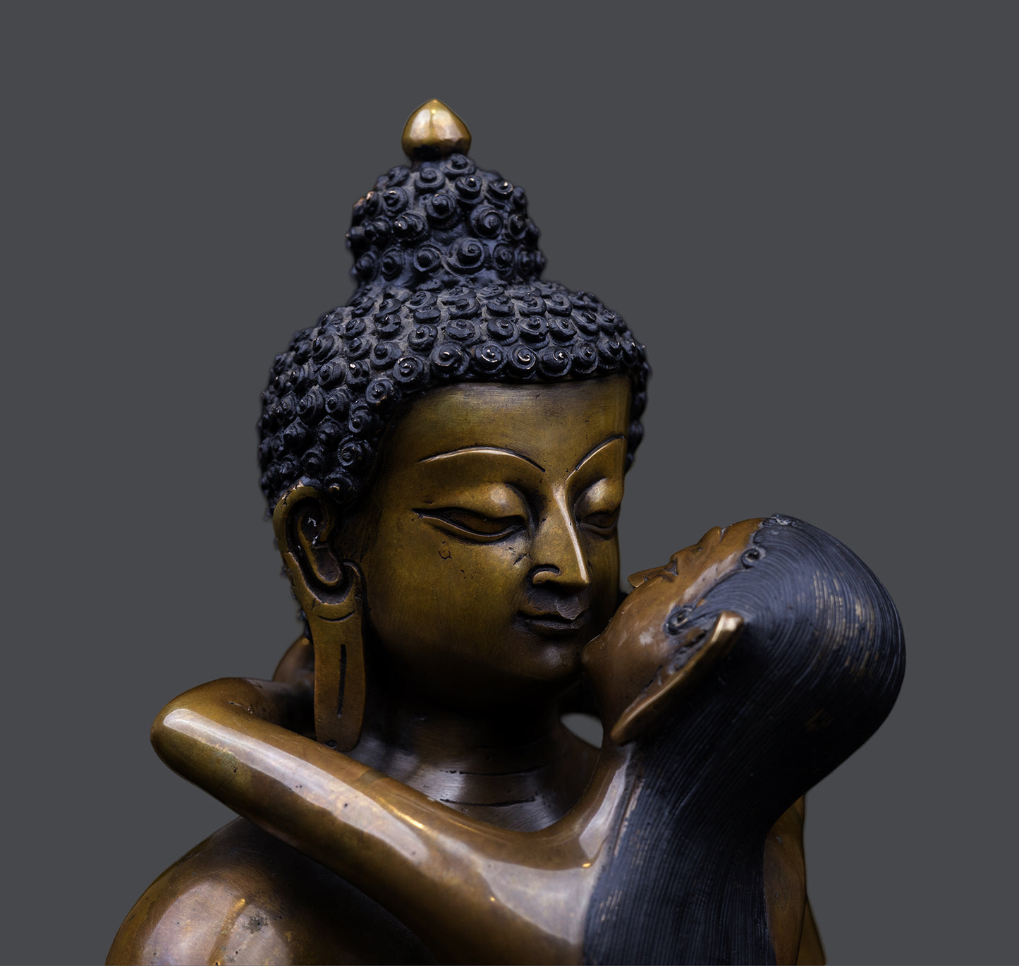 Tibetan Buddhism Lord Samanta Bhadra Buddha Shakti Oxide Pure Copper Fine Statue Sculpture Figure Nepal free