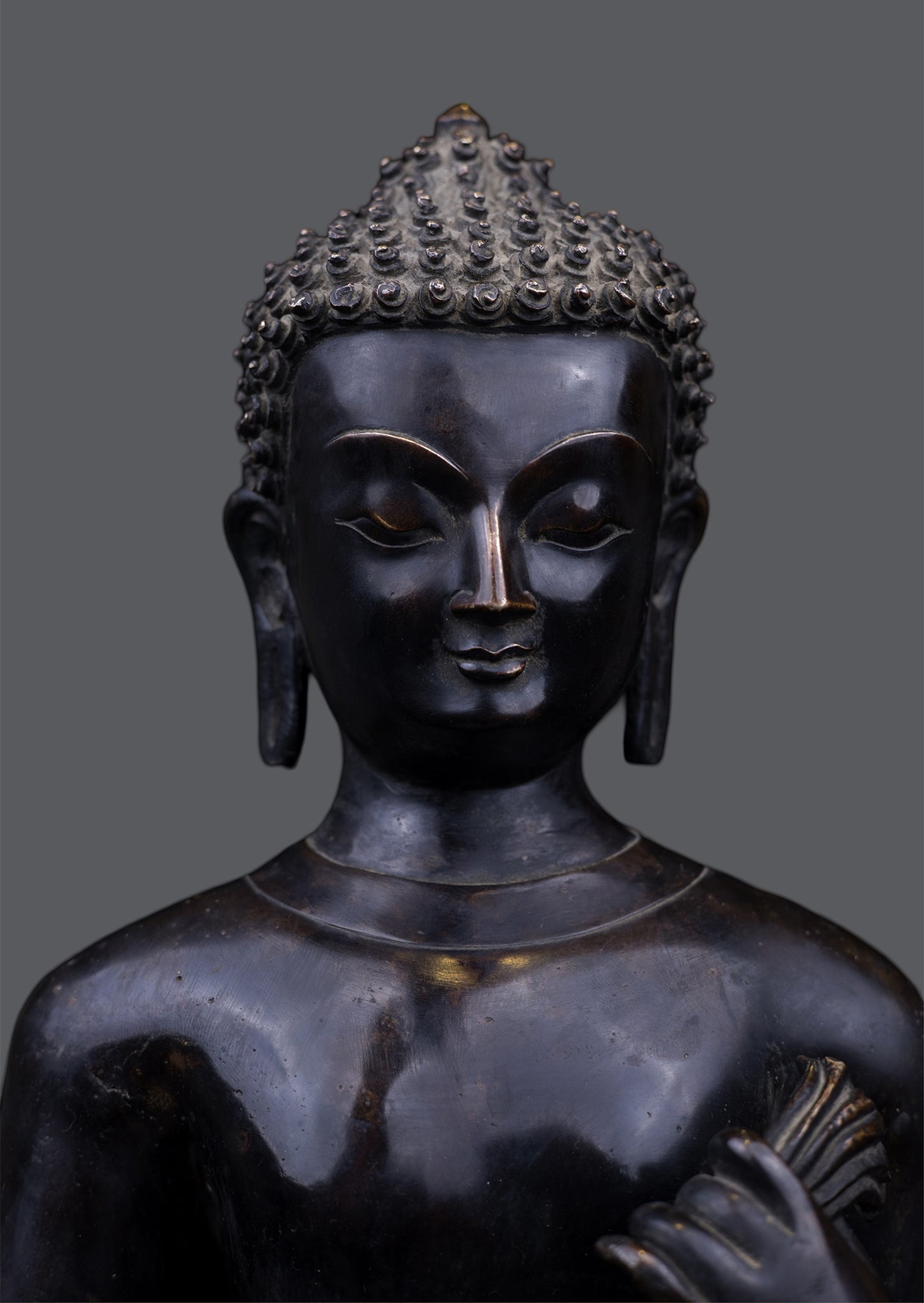 Tibetan Buddhism Standing Lord Buddha Bodhisattva Copper Oxide Statue Sculpture Figure Nepal free