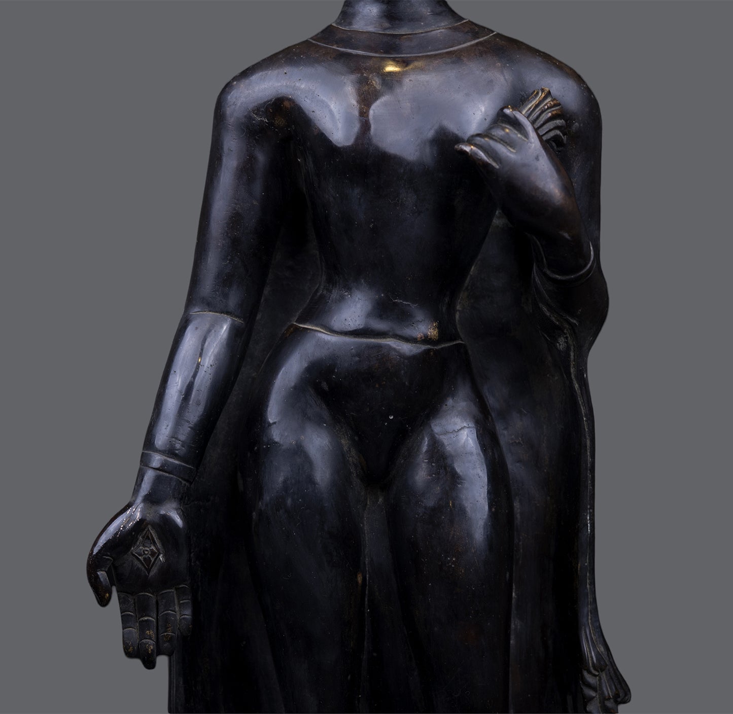 Tibetan Buddhism Standing Lord Buddha Bodhisattva Copper Oxide Statue Sculpture Figure Nepal free