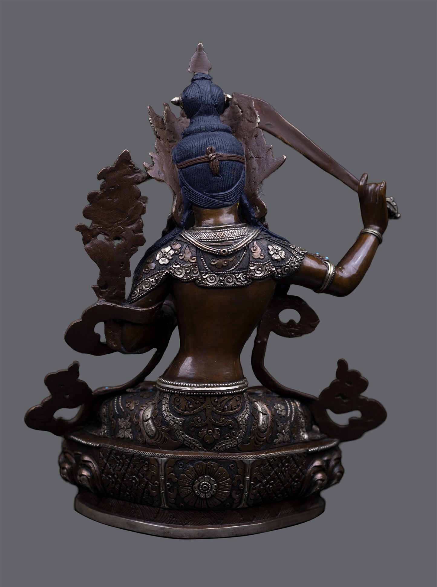 Tibetan Buddhism 24K Gold Paint Face Lord Vajra sattva Oxide Pure Copper Statue Sculpture Figure free