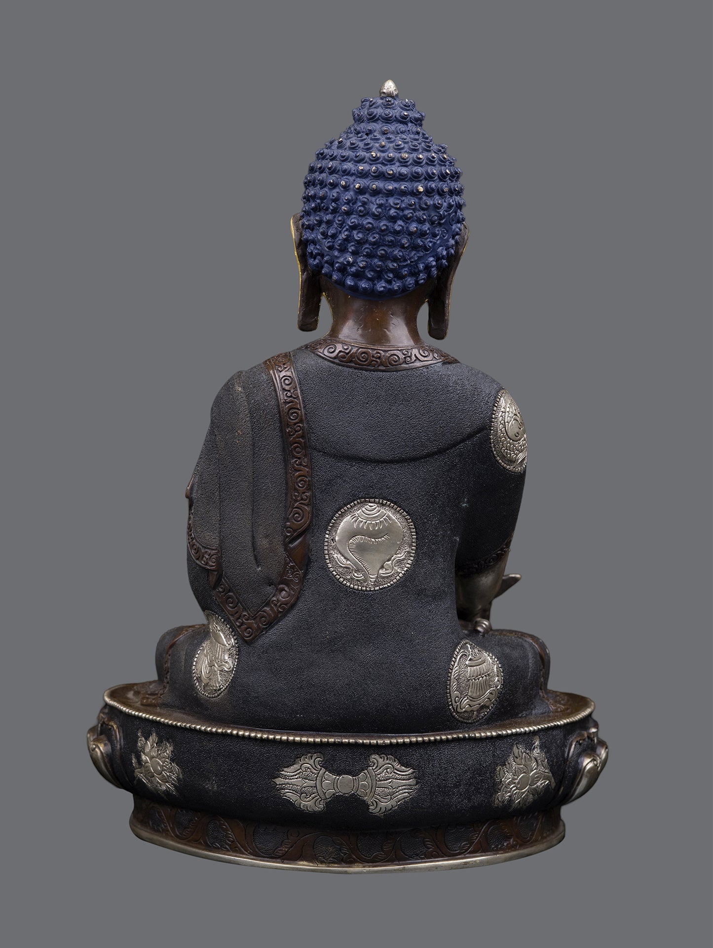 Tibetan Buddhism 24K Gold Face Lord Medicine Buddha Bhaisajya Guru Copper Statue Sculpture Figure Nepal free