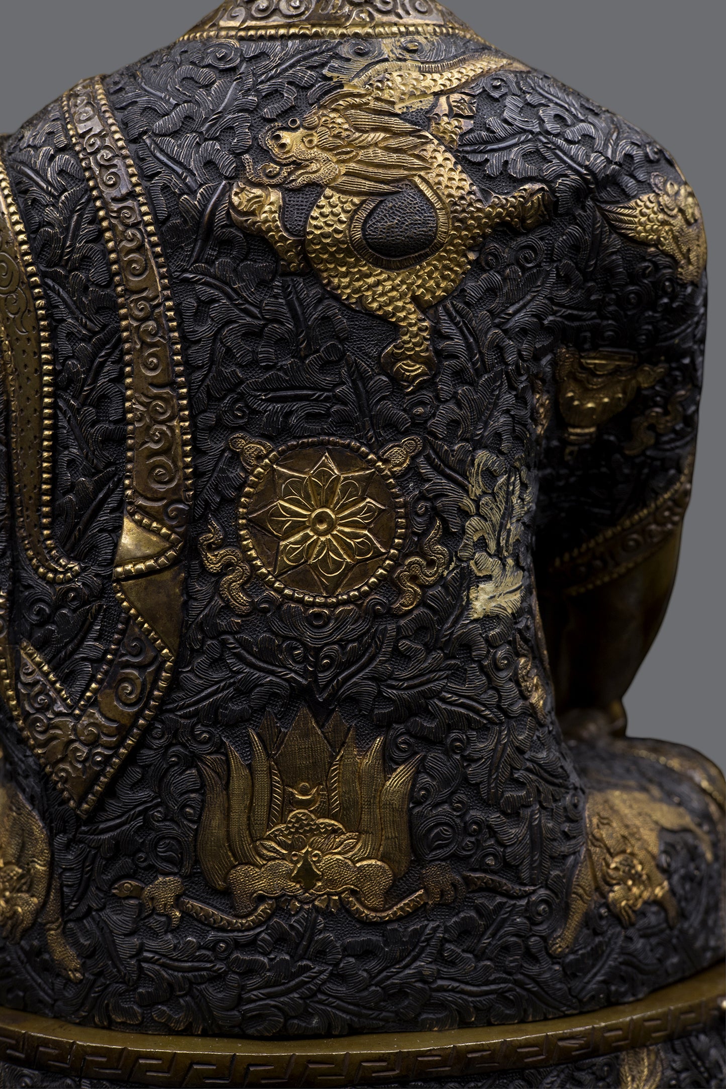Buddhism Lord Shakyamuni Buddha Hand Craved Pure Copper Gold Plated Statue Sculpture Figure Nepal free
