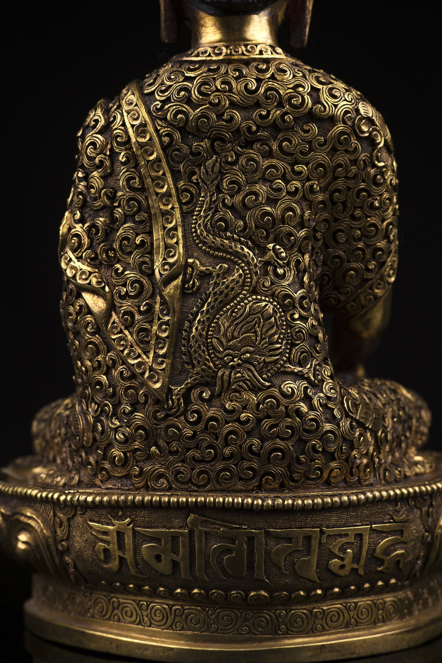 Tibetan Buddhism Gold Face Hand Paint Lord Shakyamuni Buddha Hand Carved Copper Statue Sculpture Figure Nepal free