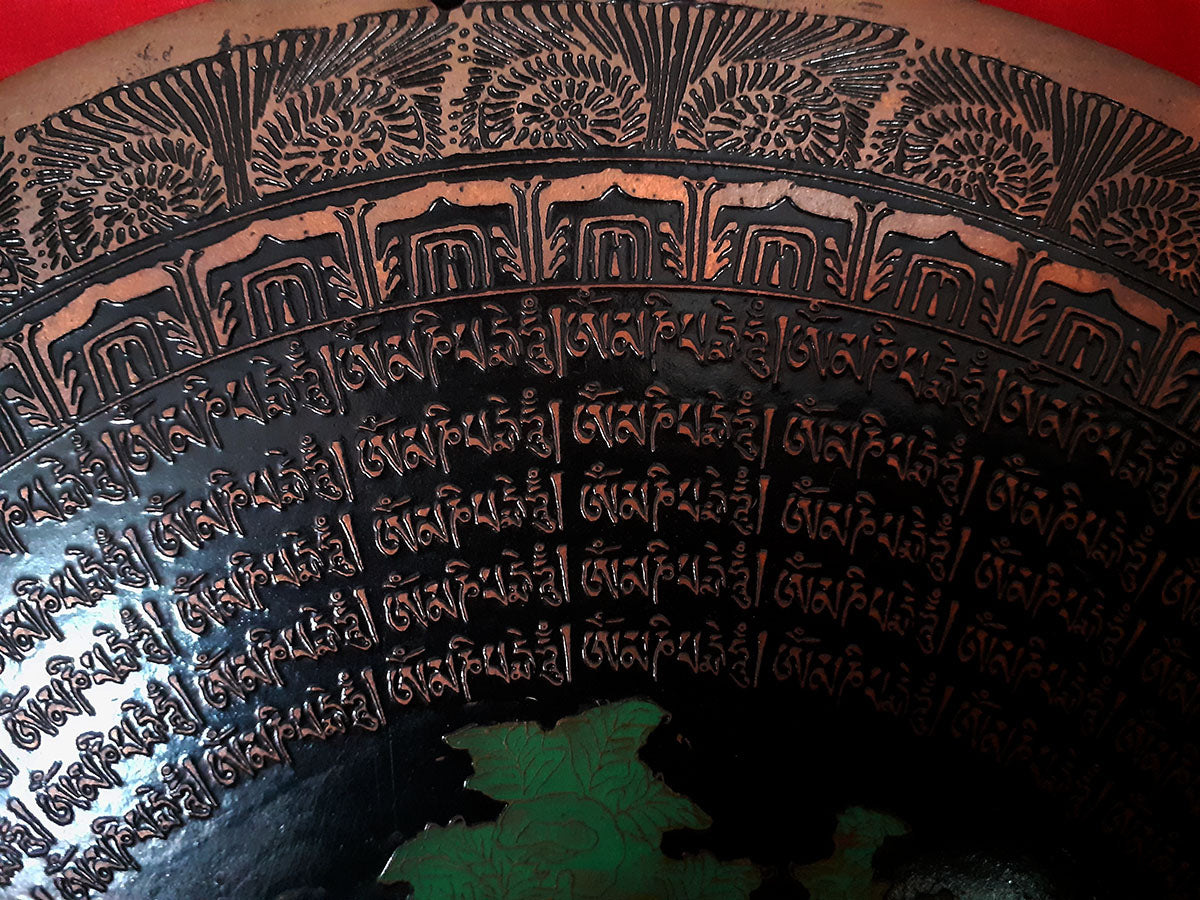 Hand Painting Lord Vajrasattva Om Mantra Itching Copper Wall hanging Mandala Nepal free