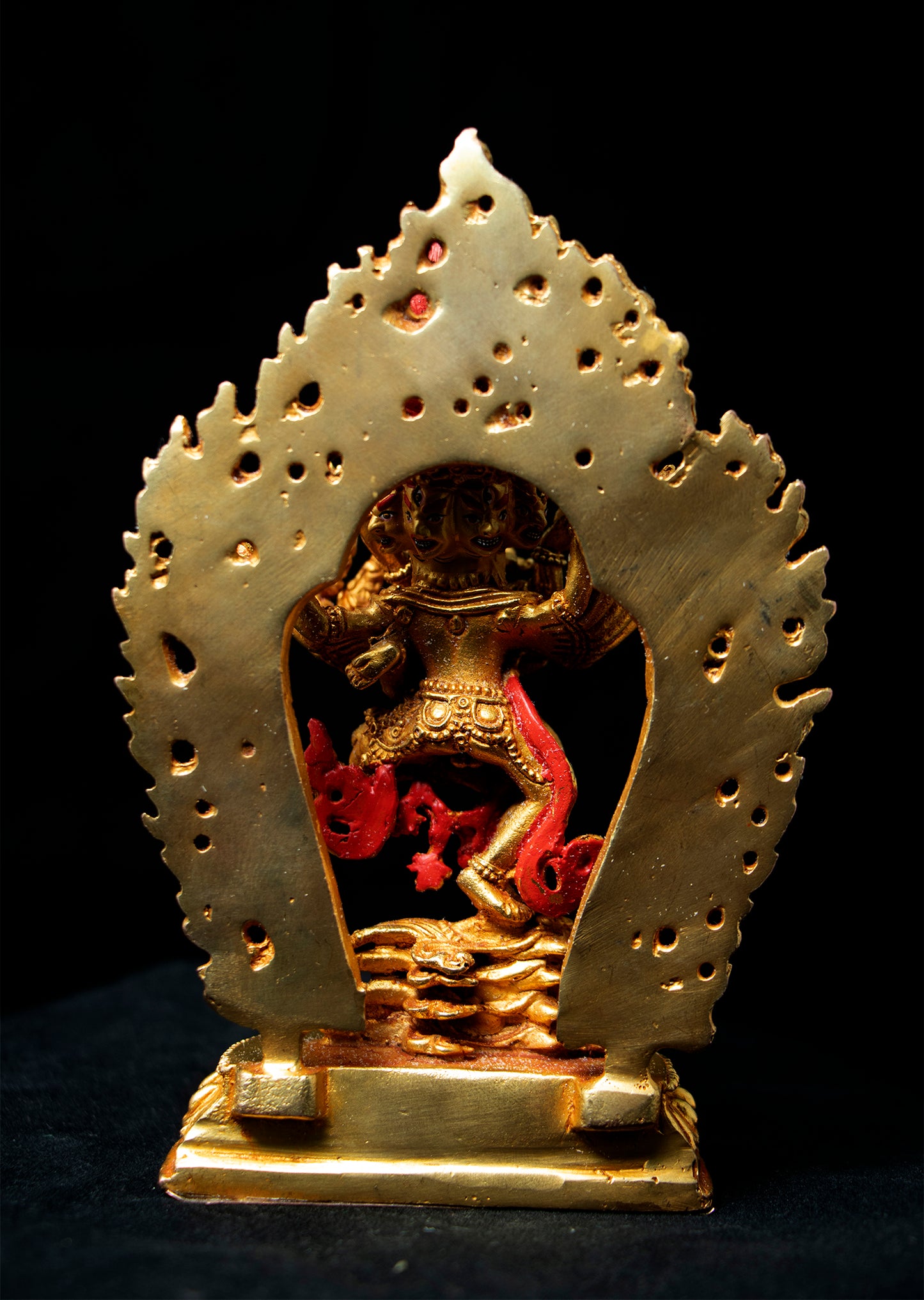 Tibetan Buddhism Lord Heruka Hevajra with Consort Copper Gold Plated Statue Sculpture Figure Nepal free