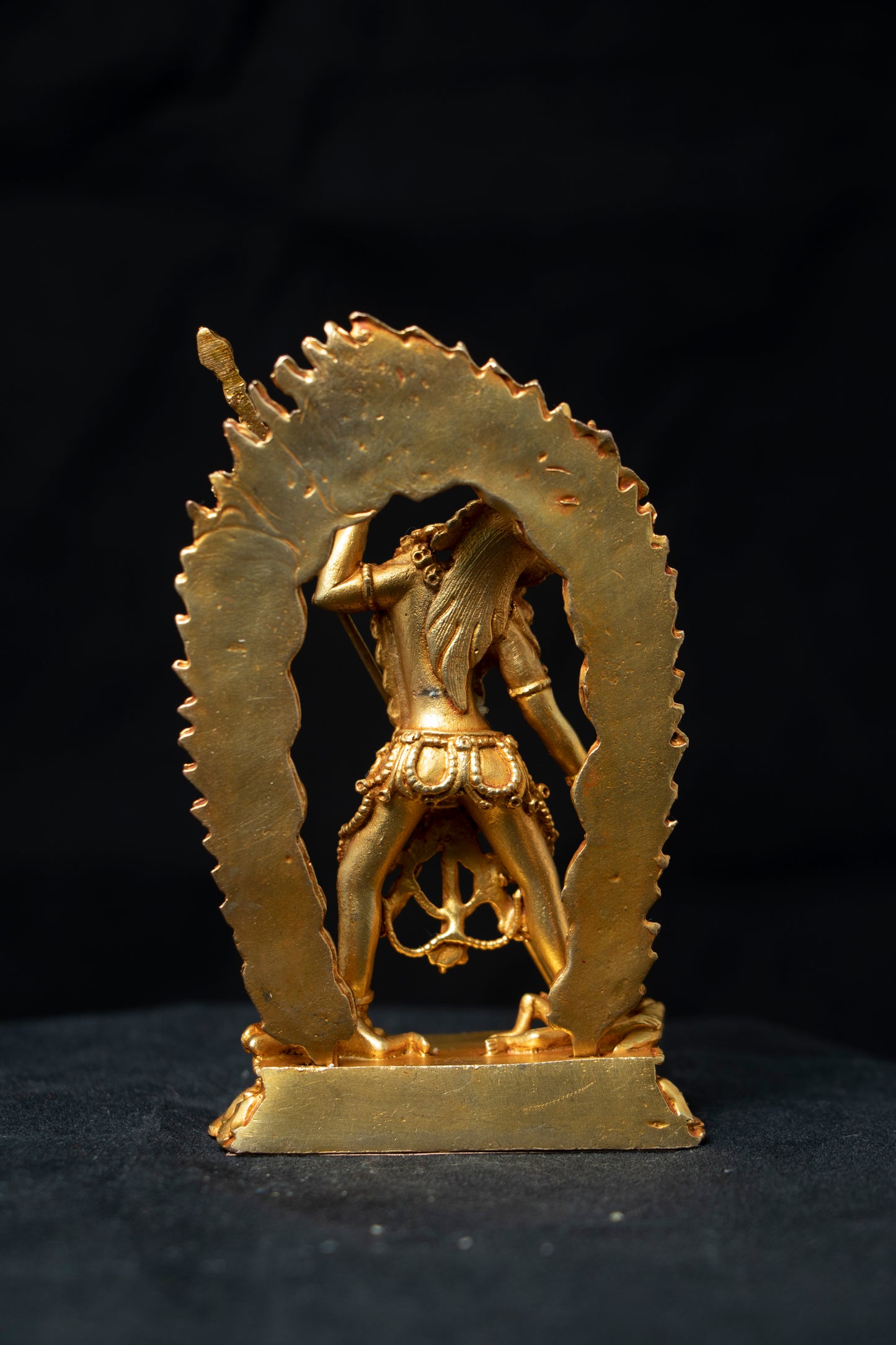 Tibetan Buddhism Goddess Vajra Yogini Dakini Gold Plated 3.6" Copper Statue Sculpture Figure Nepal free