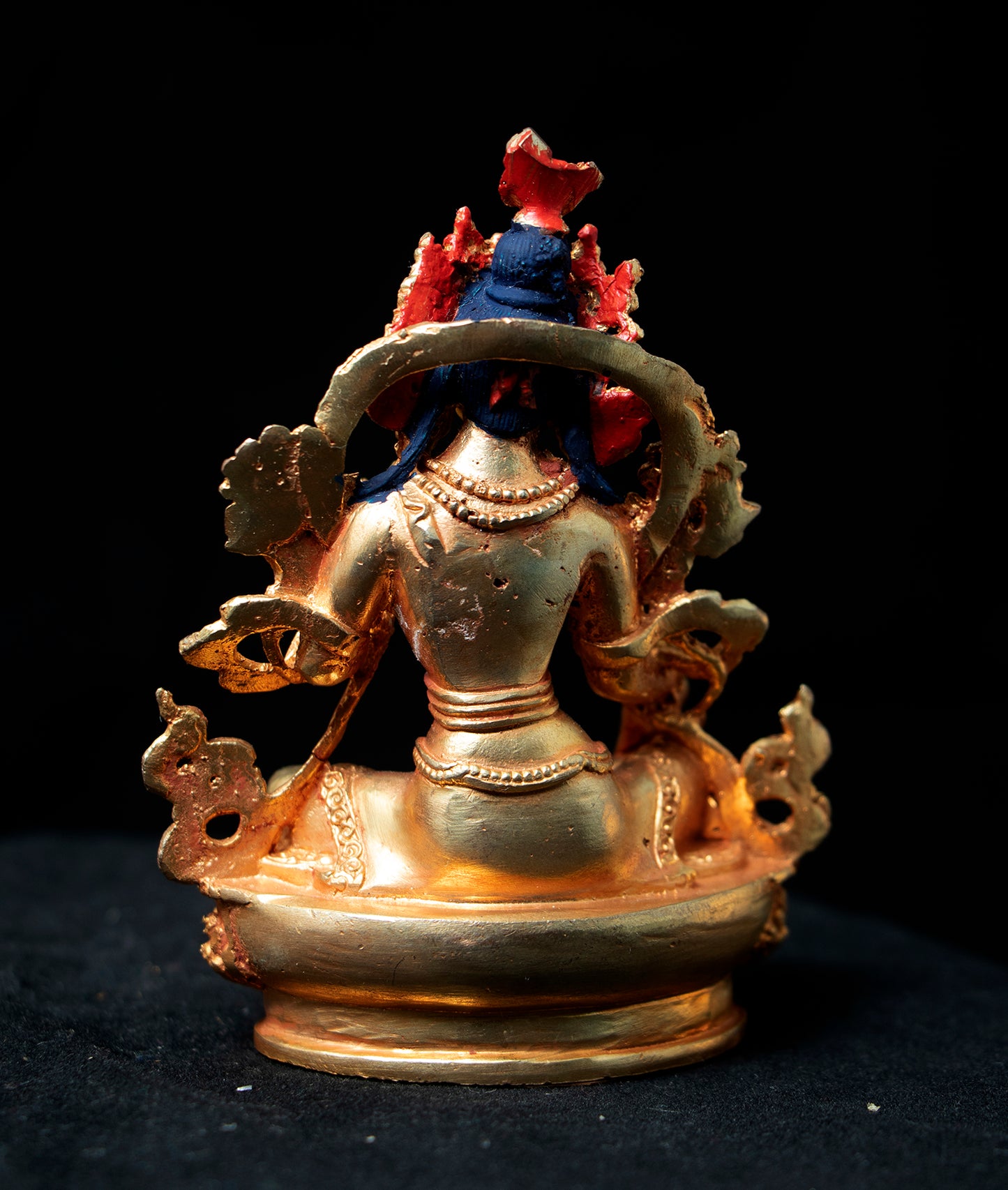 Gold Face Buddhism Goddess Green Tara Rupa Gold Plated Copper Statue Sculpture Figure Nepal free