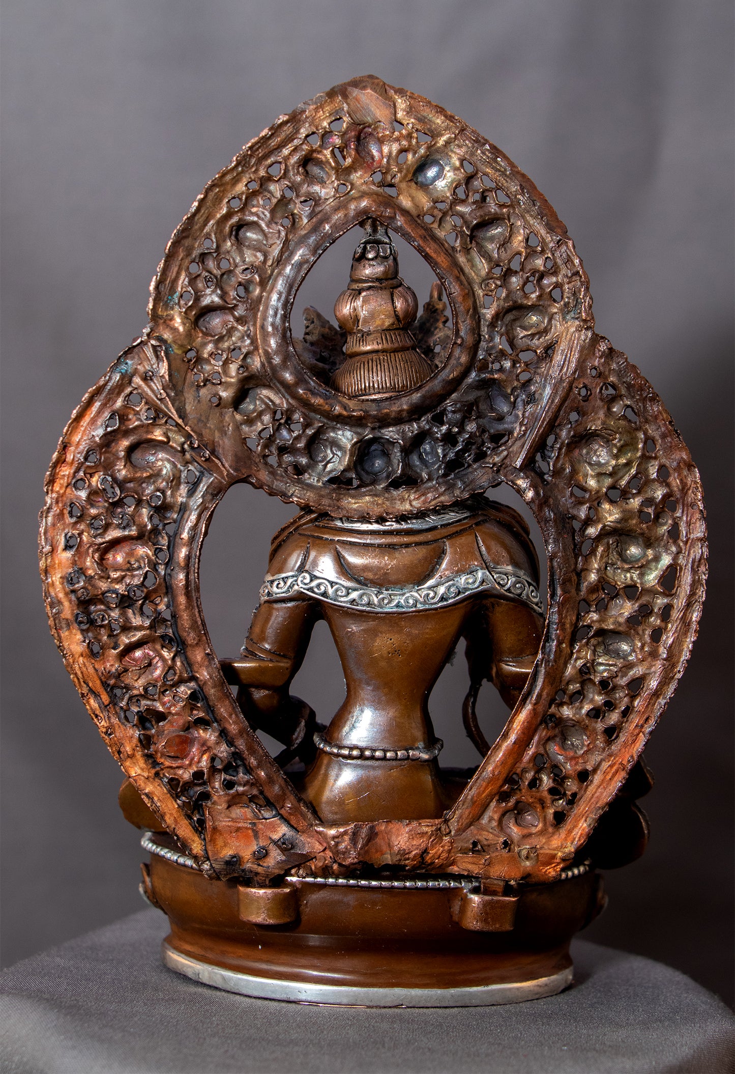Tibetan Buddhism 15 cm Lord Vajra Sattva Silver Oxide Copper Statue Sculpture Figure Nepal free
