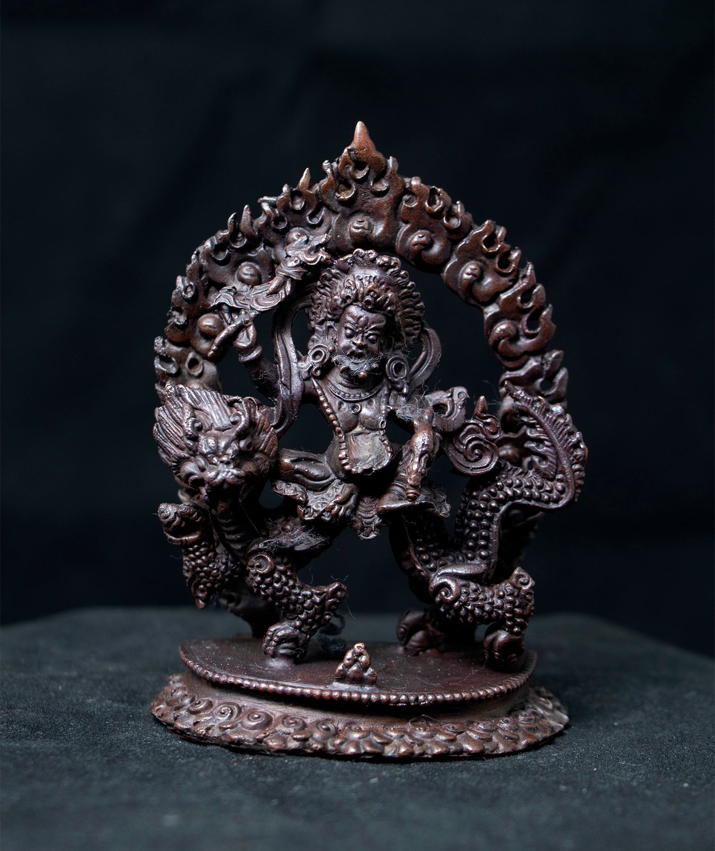 Tibetan Buddhism Wealth of God Zambala Jamhala Oxide Statue Sculpture Figure Nepal free