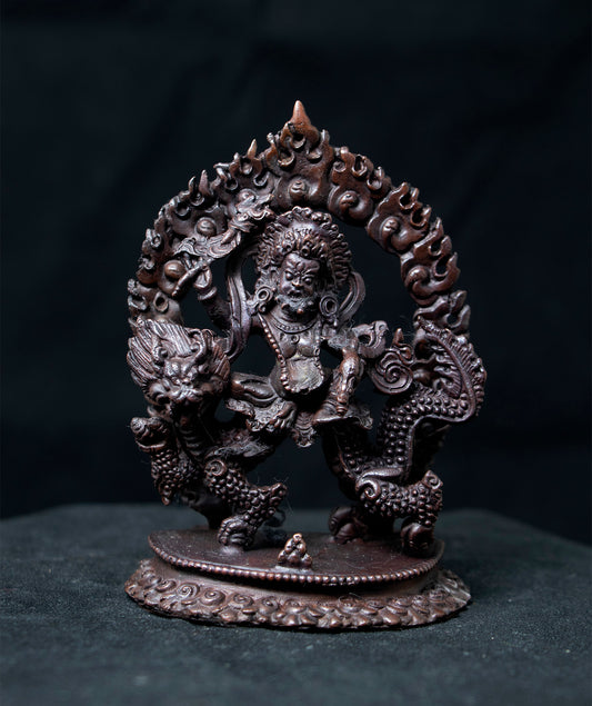 Tibetan Buddhism Wealth of God Zambala Jamhala Oxide Statue Sculpture Figure Nepal free