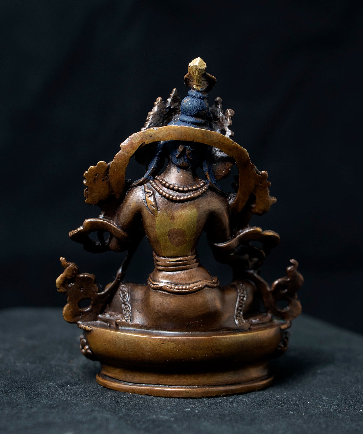 Tibetan Buddhism Goddess Green Tara Rupa Oxide Copper Statue Sculpture free