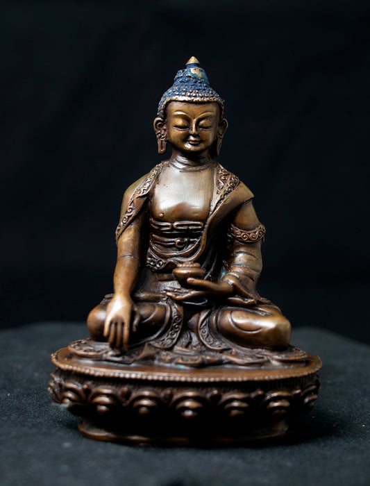 Buddhism Lord Shakyamuni Buddha Copper Oxide Statue Sculpture Figure Nepal free