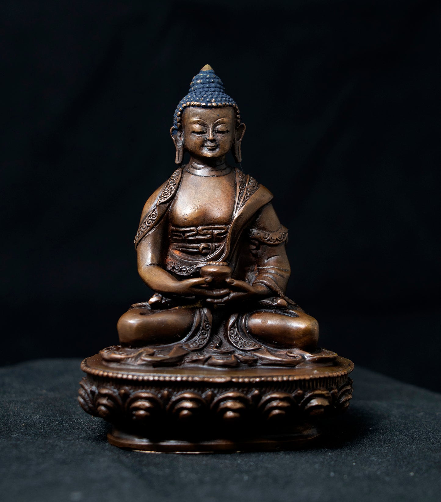 Tibetan Buddhism Lord Amitabha Buddha Oxide Copper Statue Sculpture Figure Nepal free