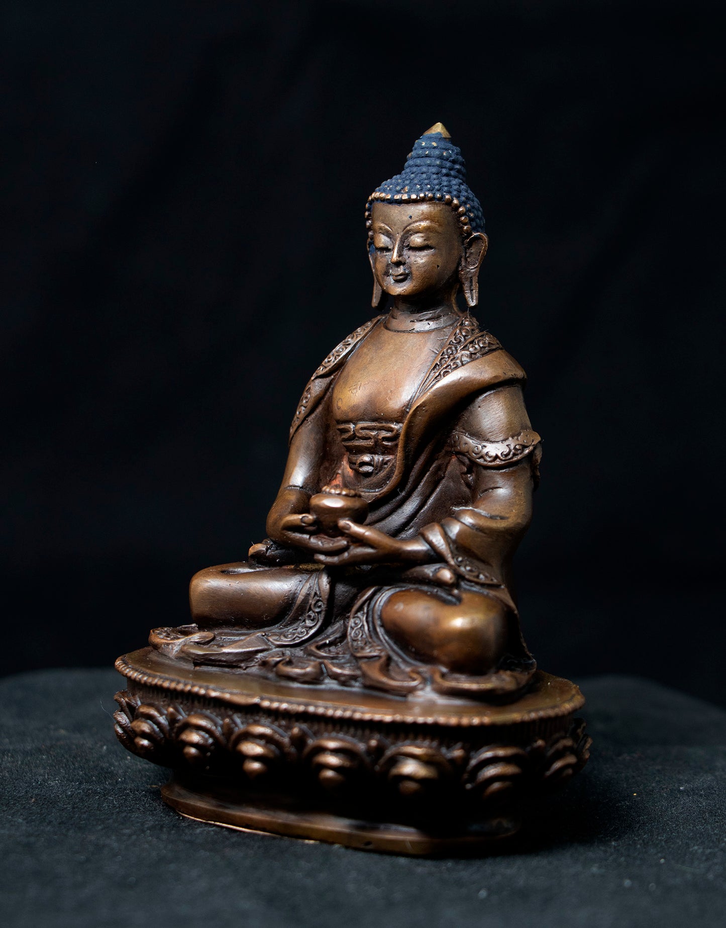 Tibetan Buddhism Lord Amitabha Buddha Oxide Copper Statue Sculpture Figure Nepal free