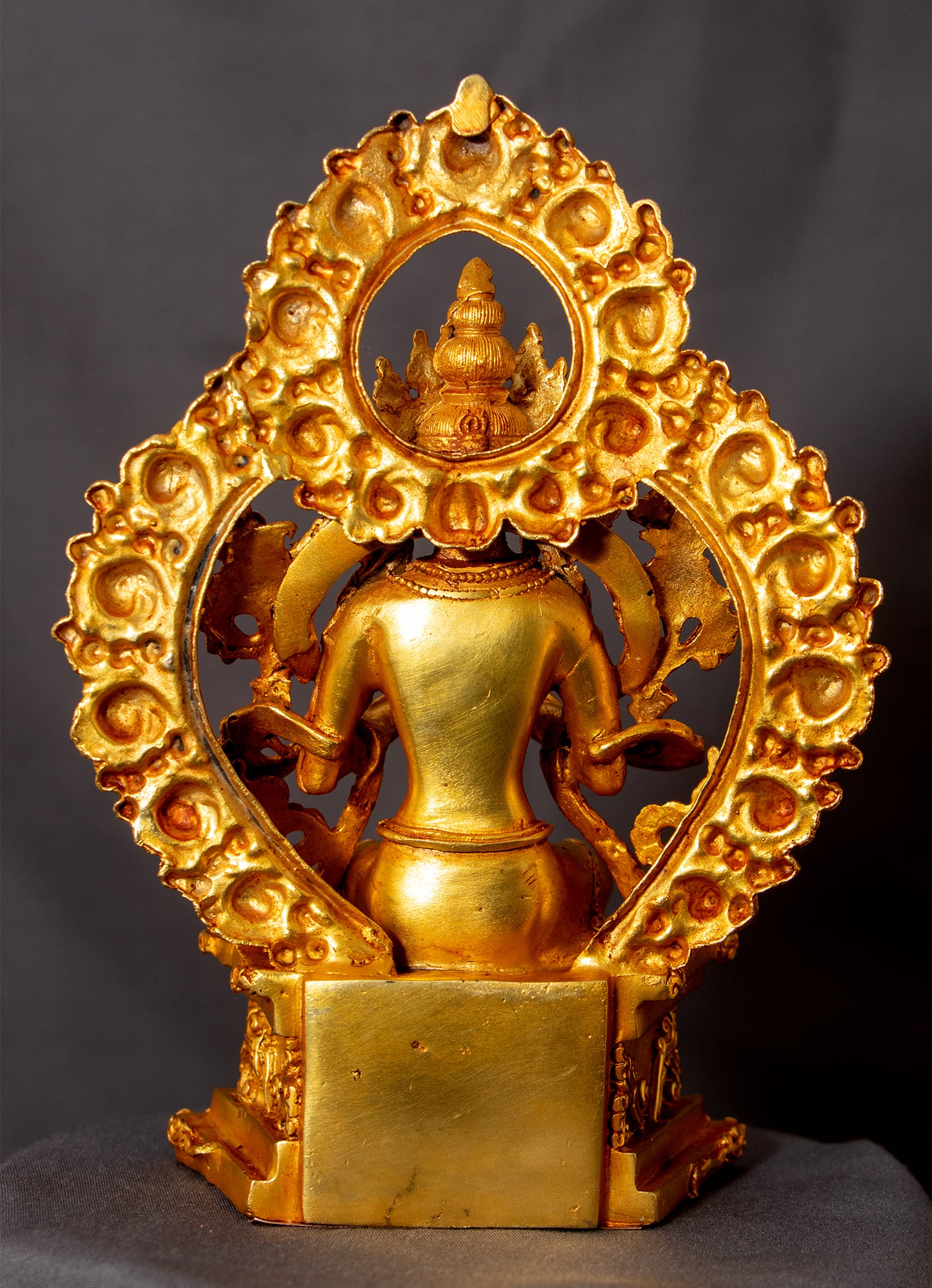 Tibetan Buddhism Lord Maitreya Buddha Gold Plated Copper Statue Sculpture Figure Nepal free