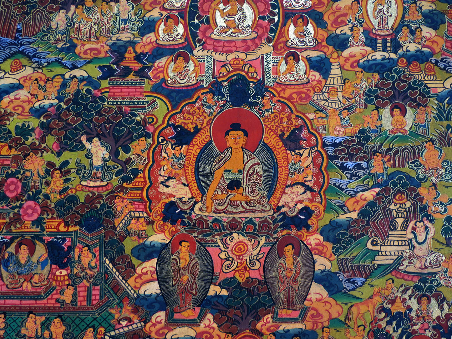 Tibetan Buddhism Life of Buddha History Mandala Thangka Art Painting free