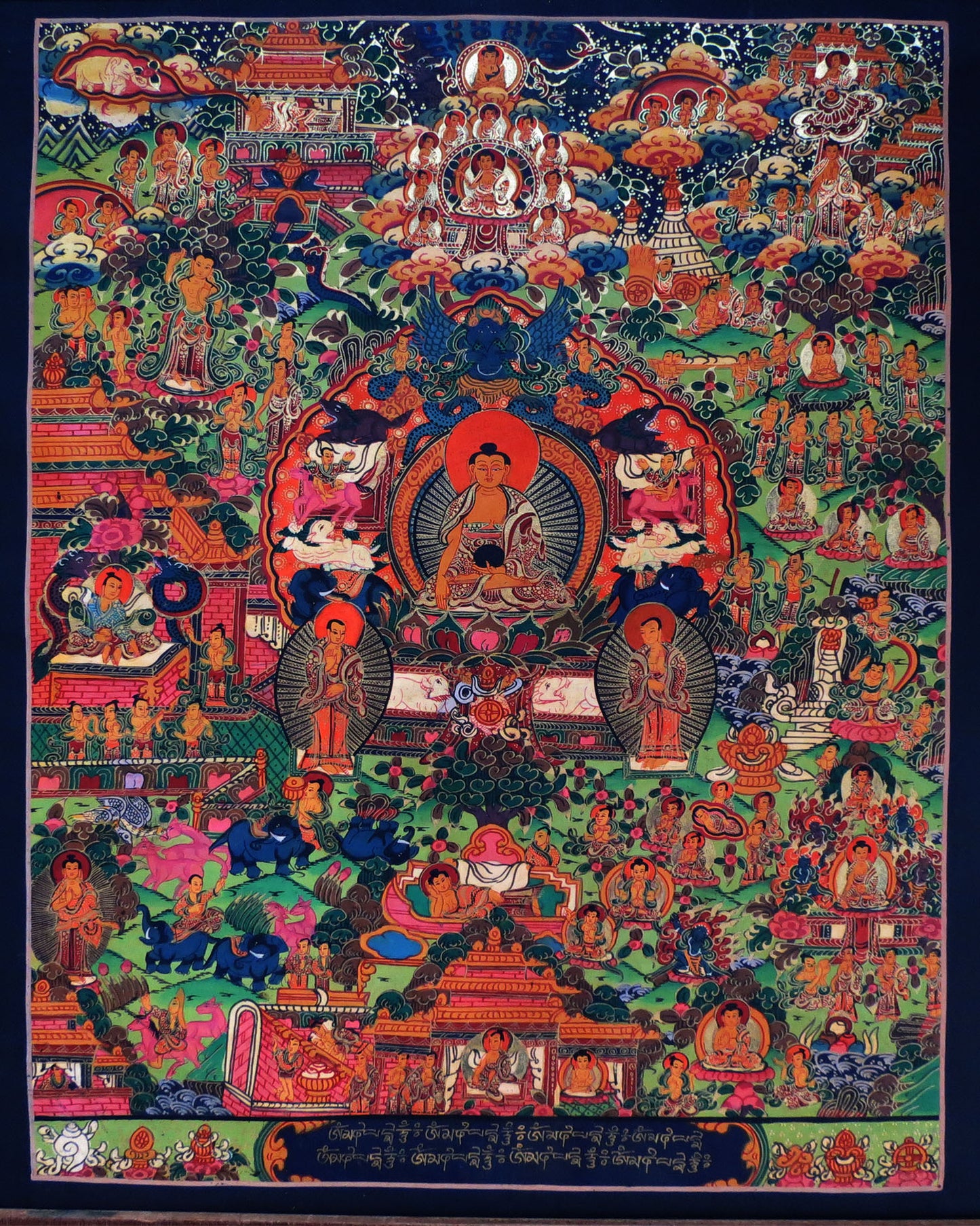Tibetan Buddhism Life of Buddha History Mandala Thangka Art Painting Nepal free
