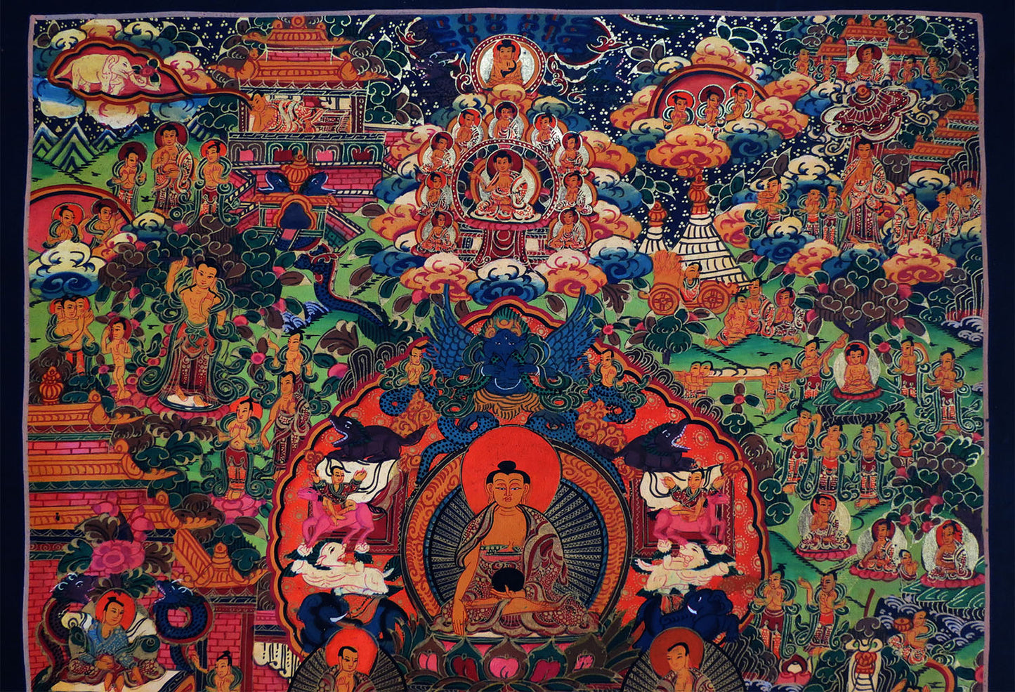 Tibetan Buddhism Life of Buddha History Mandala Thangka Art Painting Nepal free