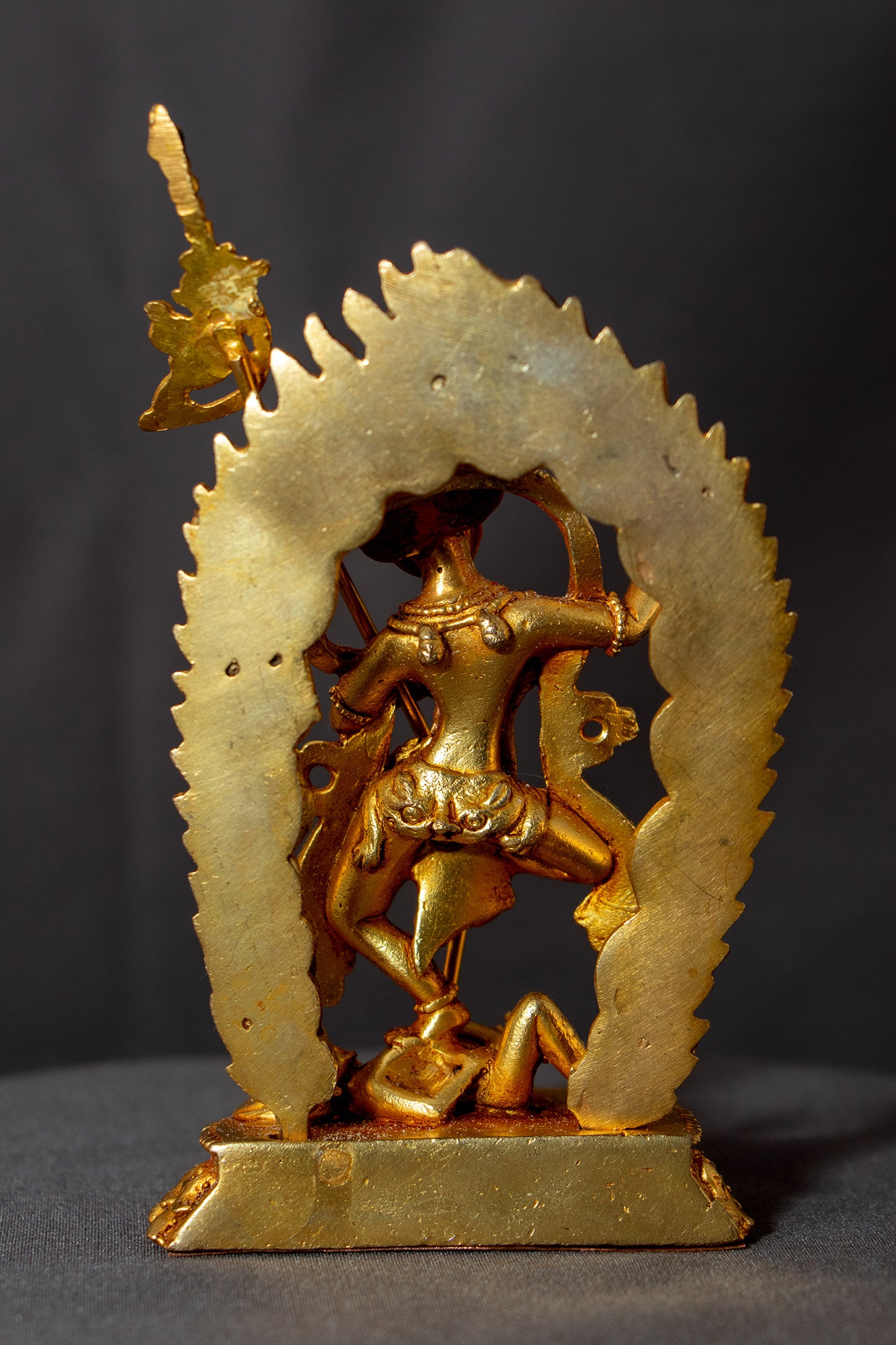 Buddhism Gold Face Paint Simha Mukhi Dakini Yogini Gold Plated Copper Statue Sculpture Figure Nepal free