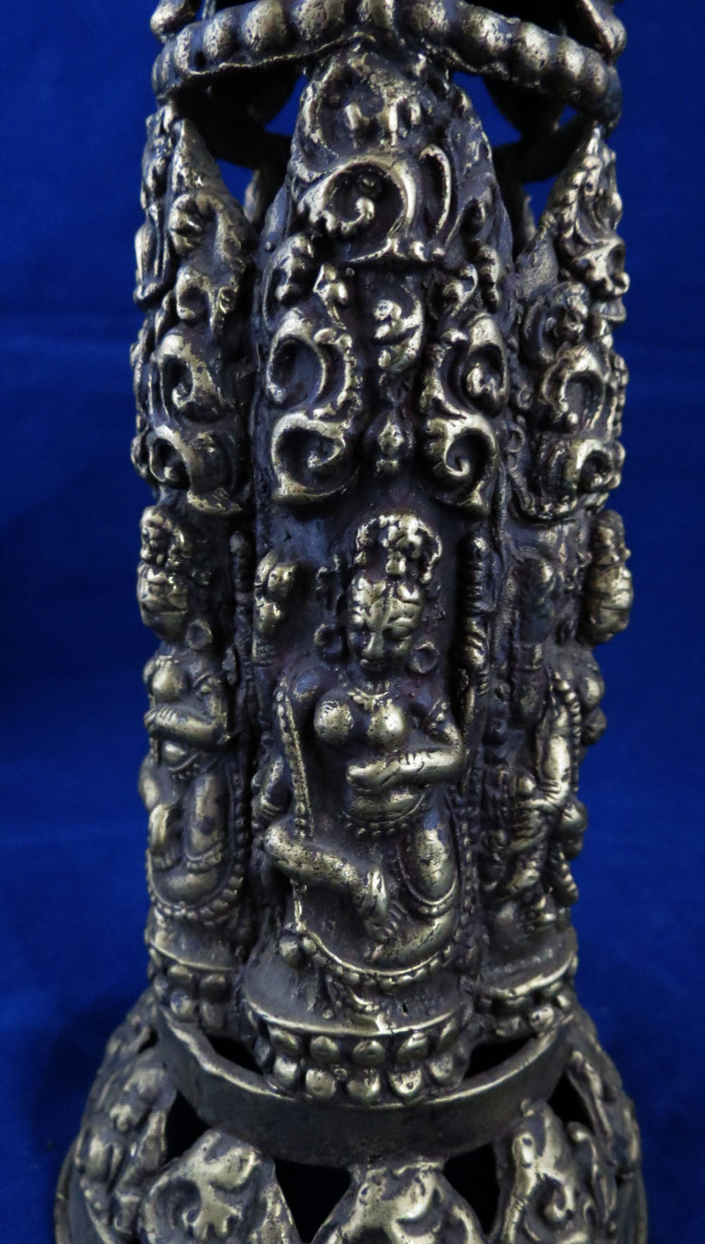 Unique Vintage 2.5 cm Candle Hole Brass 7.2" Brass Candle Holder Stand Handmade Nepal