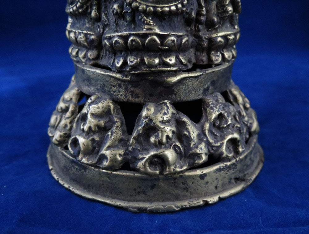 Unique Vintage 5cm Candle Hole Brass 7.2" Brass Candle Holder Stand Handmade Nepal free