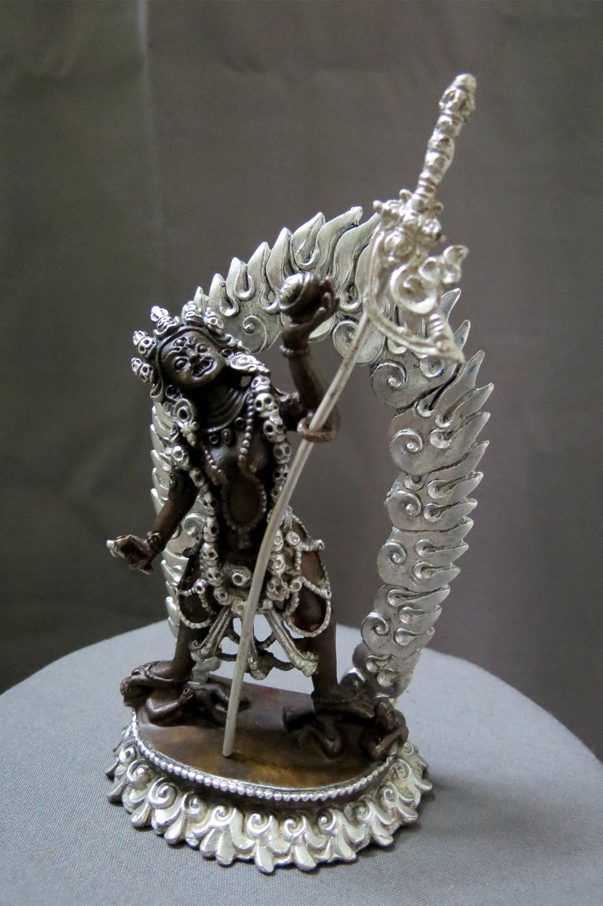 Tibetan Buddhism Goddess Vajra Yogini Dakini Silver Oxide Copper Statue Sculpture Figure Nepal free