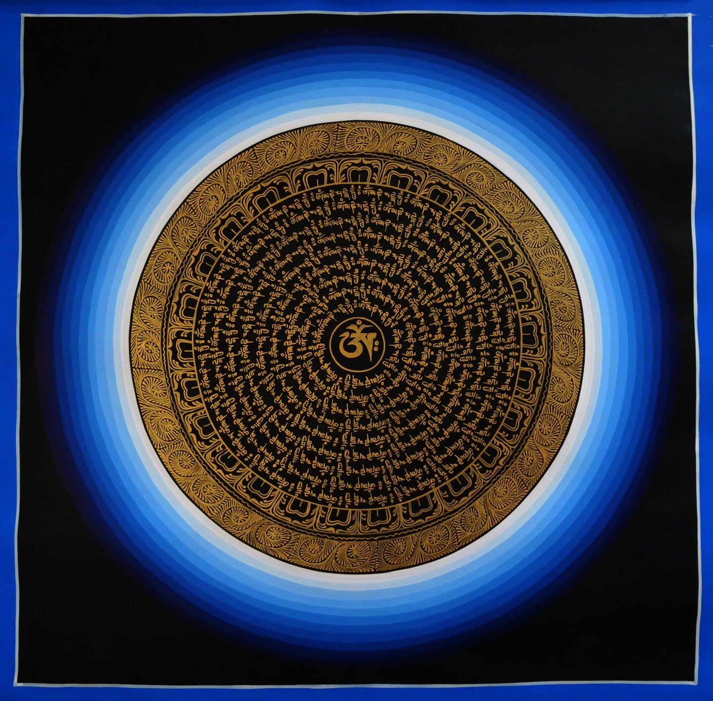 Tibetan Buddhism Ritual Om Mani Padme Hum Mantra Mandala Lama Handwritten Painting Thangka Art Nepal free