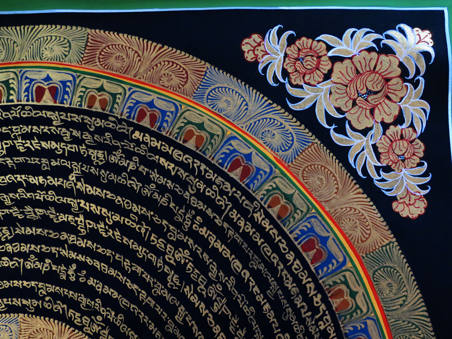 8 Auspicious Sign Tibetan Thangka Painting: Om Mani Padme Hum Mantra Mandala Art Nepal free