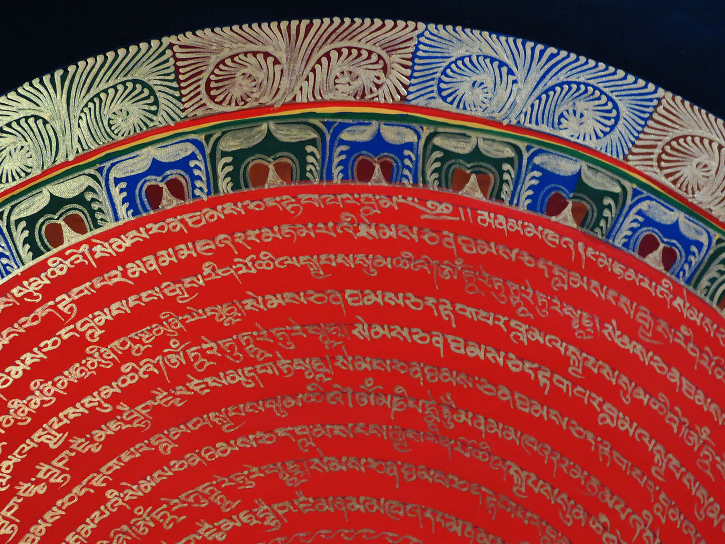 8 Auspicious Sign Buddhism Thangka Painting: Om Mani Padme Hum Mantra Mandala Art Nepal free