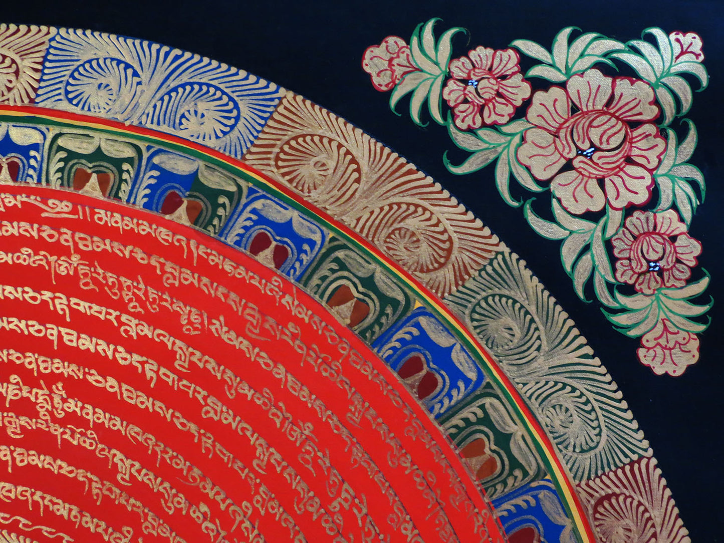 8 Auspicious Sign Buddhism Thangka Painting: Om Mani Padme Hum Mantra Mandala Art Nepal free
