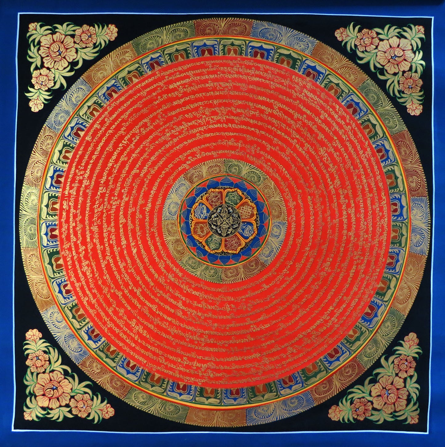 Vishwa Vajra Buddhism Thangka Painting: Om Mani Padme Hum Mantra Mandala Art Nepal free