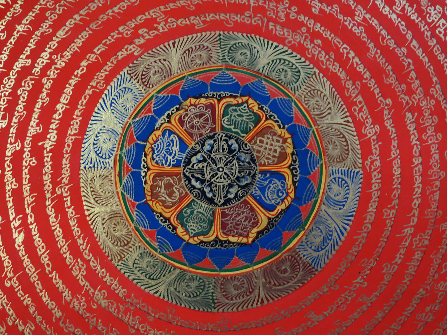 Vishwa Vajra Buddhism Thangka Painting: Om Mani Padme Hum Mantra Mandala Art Nepal free