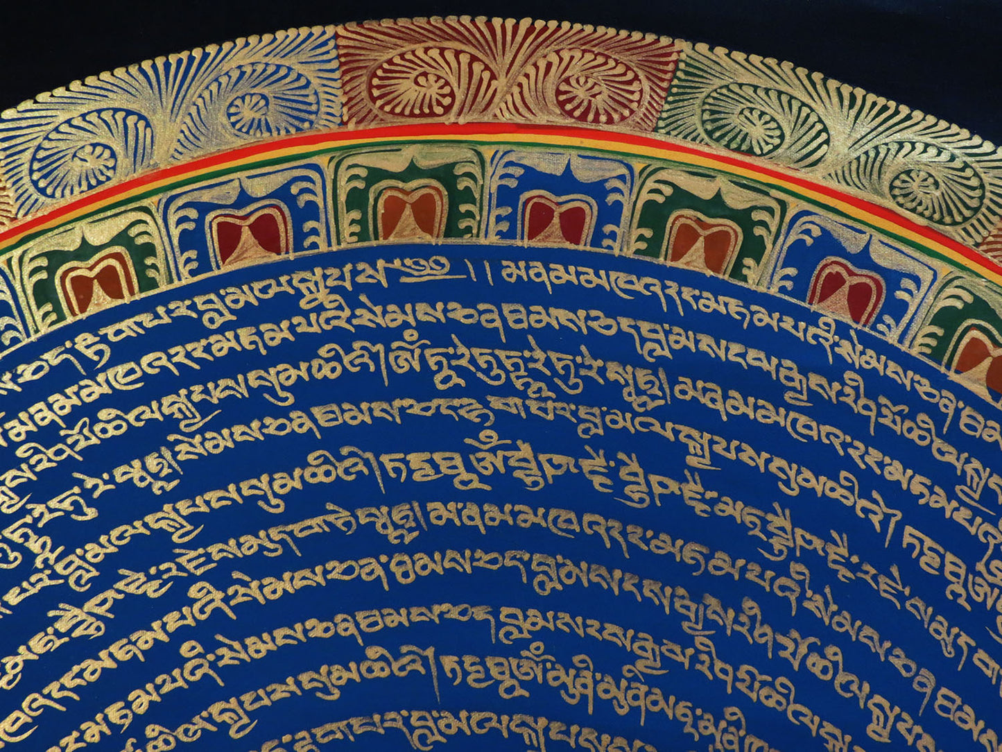 Tibetan Double Dorje Thangka Painting: Om Mani Padme Hum Mantra Mandala Art Nepal free