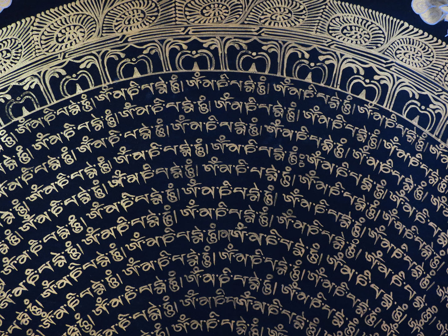 Tibetan Buddhism Thangka Painting: Om Mani Padme Hum Mantra Mandala Art Nepal free